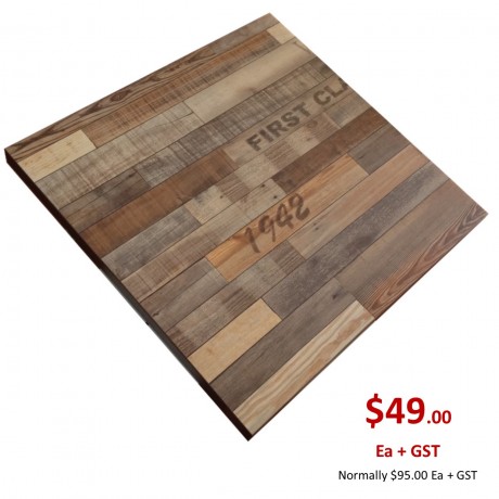 800mm, Timber Veneer Table Top, Square, Vintage Finish 800mm, Timber Veneer Table Top, Square, Vintage Finish